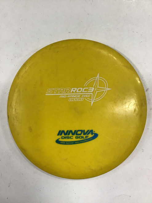 Vist Large View of Product Image Which is Used Innova STAR ROC 3 Disc Golf Mid Range Yellow 172g