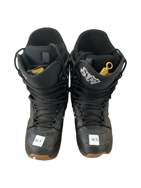 Vist Large View of Product Image Which is Used Burton THE WHITE COLLECTION Mens Snowboard Boots Black Senior 10.5