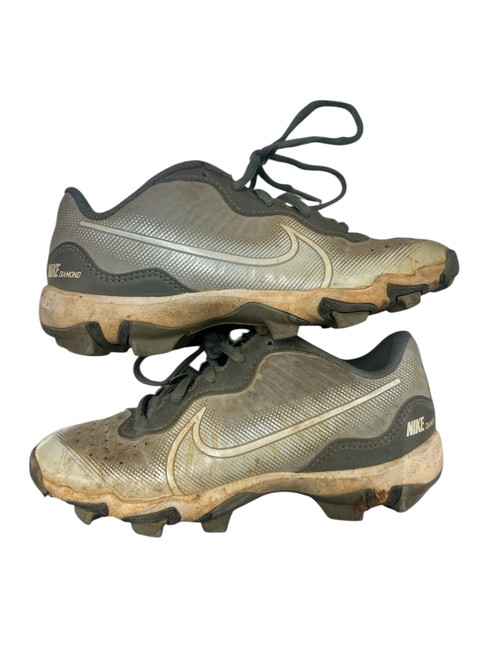 Vist Large View of Product Image Which is Used Nike DIAMOND BB/SB Cleats Grey Junior 02
