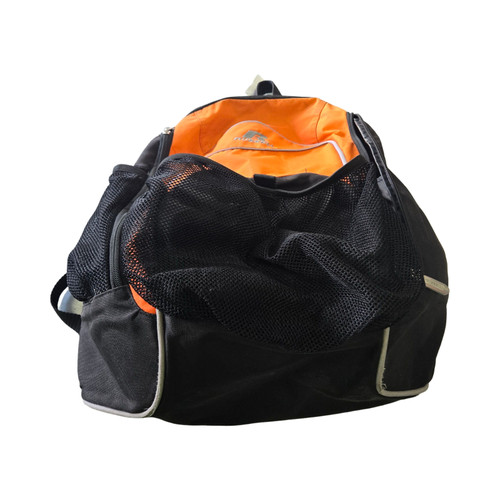 Vist Large View of Product Image Which is Used RUSSELL SOCCER/BASKETBALL BACKPACK Soccer Player Sackpack Orange