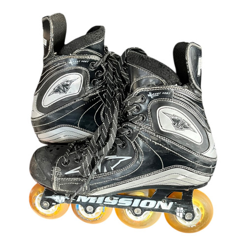Vist Large View of Product Image Which is Used Mission RL Roller Hockey Skates Black Senior 10