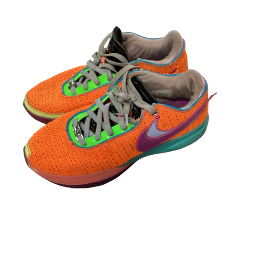 Vist Large View of Product Image Which is Used Nike LEBRON 20 Basketball Shoes M Orange Senior 9.5