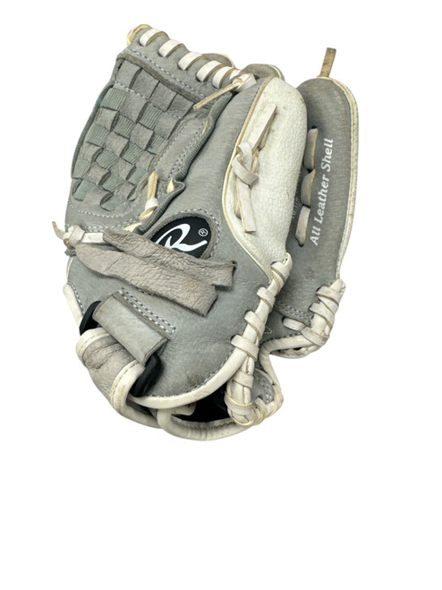 Vist Large View of Product Image Which is Used Rawlings HIGHLIGHT SERIES BB/SB Glove RH Throw Grey 10 1/2"