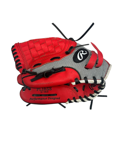 Vist Large View of Product Image Which is Used Rawlings PLAYMAKER SERIES BB/SB Glove T-ball Red And Black 10"