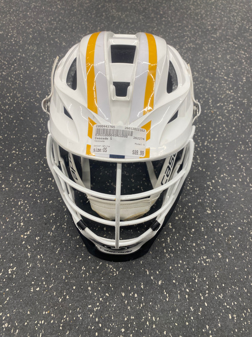 Vist Large View of Product Image Which is Used Cascade S Lacrosse Helmet White One Size