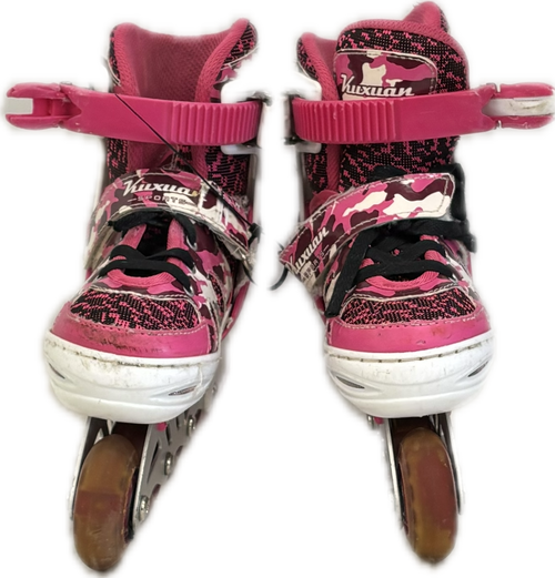 Vist Large View of Product Image Which is Used KUXUAN SPORTS Child Roller Quad Skates Pink Youth 10.0