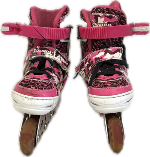 Vist Large View of Product Image Which is Used KUXUAN SPORTS Child Roller Quad Skates Pink Youth 10.0
