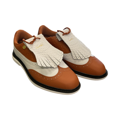 Vist Large View of Product Image Which is Used, Puma, Arnold Palmer, Mens, Golf Shoes, Brown, Senior 11, Spiked