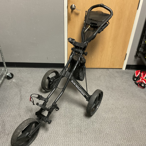Vist Large View of Product Image Which is Used Sun Mtn SPEED CART GX Golf Cart Black 3 Wheel