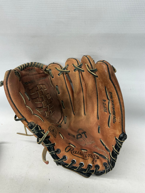 Vist Large View of Product Image Which is Used Rawlings RPT4 GLOVE BB/SB Glove RH Throw Brown 13"