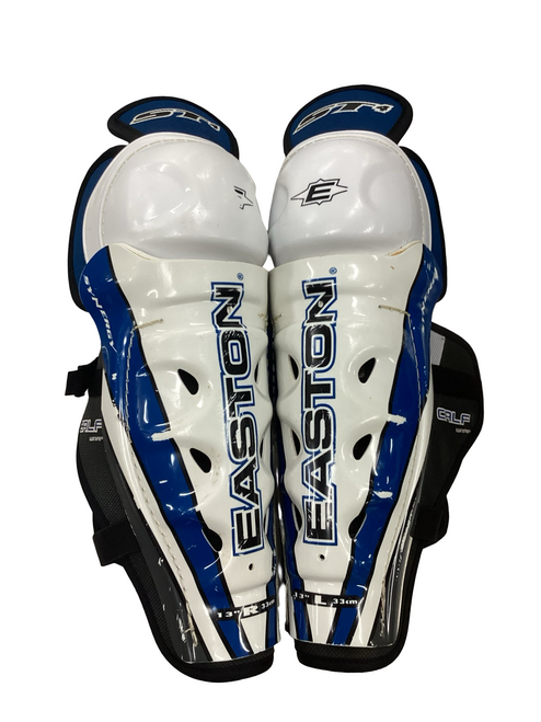 Vist Large View of Product Image Which is Used Easton SYNERGY ST4 Intermediate Shin Guards White 13"