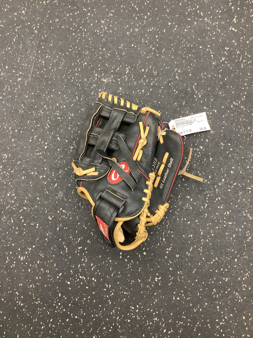 Vist Large View of Product Image Which is Used Rawlings H115HB BB/SB Glove RH Throw Black 11 1/2"
