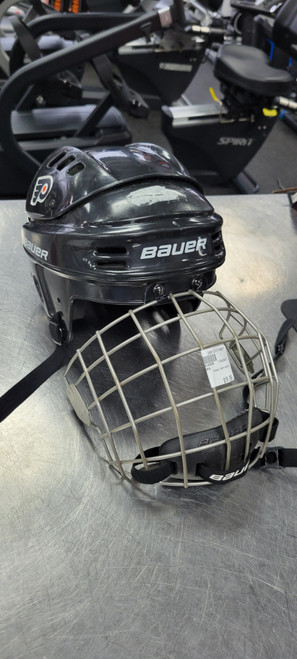 Vist Large View of Product Image Which is Used Bauer BHH1500S Helmet Cage Combo Black MD