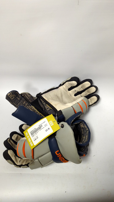 Vist Large View of Product Image Which is Used Under Armour Lacrosse Gloves Mens Grey LG