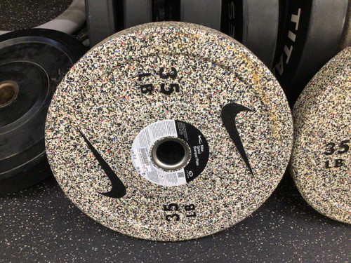 Vist Large View of Product Image Which is Used Nike GRIND BUMPER PLATE -35LB - EA Olympic Plate (Each) 35 lb