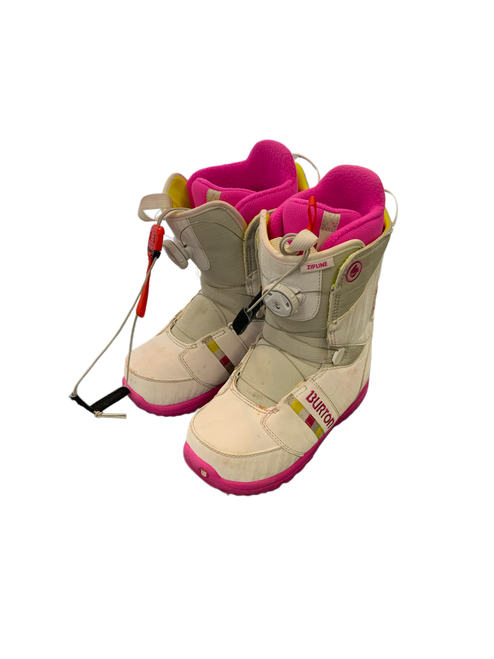 Vist Large View of Product Image Which is Used Burton ZIPLINE BOA YOUTH Girls Snowboard Boots White Junior 04