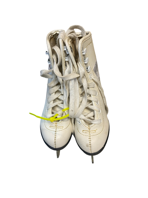 Vist Large View of Product Image Which is Used CCM ORBIT Girls Figure Skate White Youth 10.0