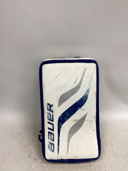 Vist Large View of Product Image Which is Used Bauer PRODIGY Junior Goalie Blocker White