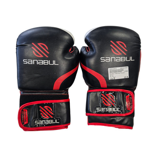 Vist Large View of Product Image Which is Used Sanabul Boxing Gloves Black Senior