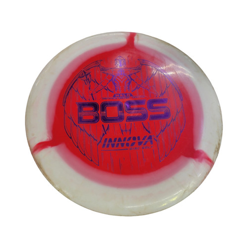 Vist Large View of Product Image Which is Used Innova HALO BOSS Disc Golf Driver Red
