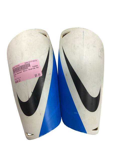 Vist Large View of Product Image Which is Used Nike Soccer Shin Guards Adult White LG