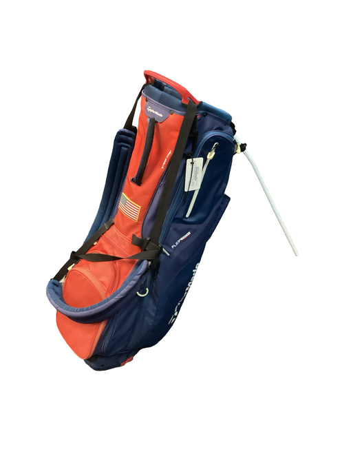 Vist Large View of Product Image Which is Used Taylormade USA FLEX TECH Mens Stand Bag Navy Blue