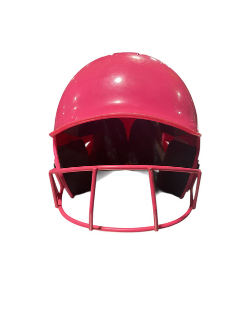 Vist Large View of Product Image Which is Used Champro PINK HELMET Batting Helmet w/Mask Pink One Size