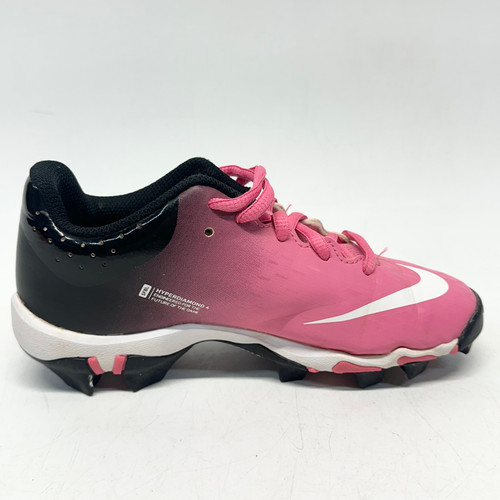 Vist Large View of Product Image Which is Used Nike DIAMOND SOFTBALL BB/SB Cleats Black And Pink Junior 01