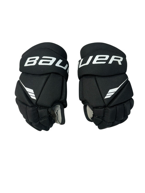Vist Large View of Product Image Which is Used Bauer LIL SPORT Junior Gloves White/Black/Red 11"