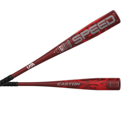 Vist Large View of Product Image Which is Crush the competition with the Easton Speed Youth USA Baseball bat! This 1-piece alloy baseball bat features a one-piece balanced design with a concaved end cap to assist with structural stability and in-game pop. Additionally, its ALX50 durable alloy construction provides a lightweight feel, leading to an increased performance and hitting experience. To enhance comfortability in your hands, the Speed bat is wound up with a perforated 2.2mm flex grip, eliminating vibration on mishits on the diamond. Grab your Easton Speed Youth USA Baseball bat today!