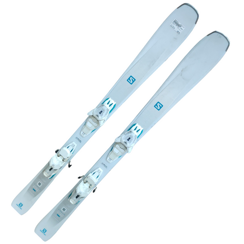 Vist Large View of Product Image Which is Used Salomon AIRA 76 ST Womens Down Hill Ski/Binding White 130 cm