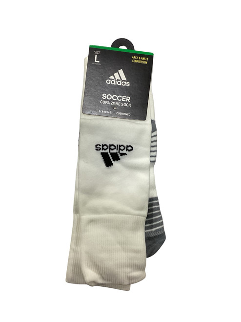 Vist Large View of Product Image Which is Used Adidas ADIDAS SOCCER COPA ZONE SOCKS Soccer Socks White LG