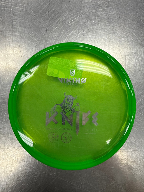 Vist Large View of Product Image Which is Used VIKING STORM KNIFE Disc Golf Putter Green