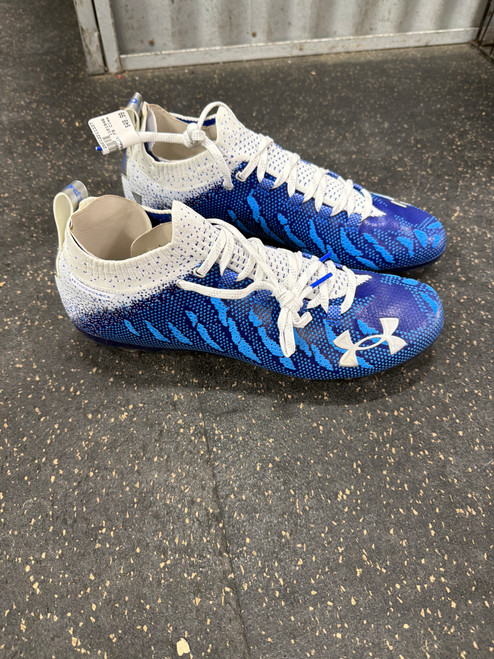 Vist Large View of Product Image Which is Used Under Armour Adult FB Cleats Royal Blue Senior 12