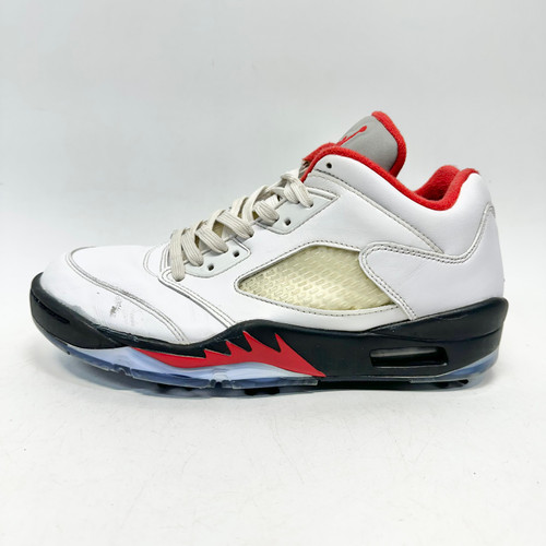 Vist Large View of Product Image Which is Used Nike AIR JORDAN V LOW RETRO Mens Golf Shoes White/Black/Red Senior 8.5