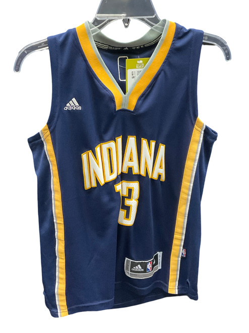 Vist Large View of Product Image Which is Used, Adidas, Pacers, Basketball Youth Top,  Navy Blue, MD