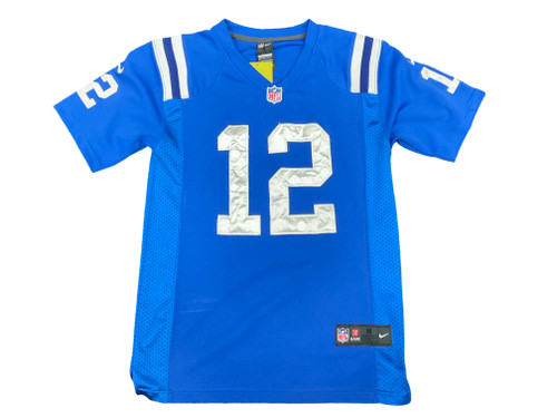 Vist Large View of Product Image Which is Used. Colts, Nike, ANDREW LUCK, JERSEY, FB Top, Youth, Royal Blue, MD