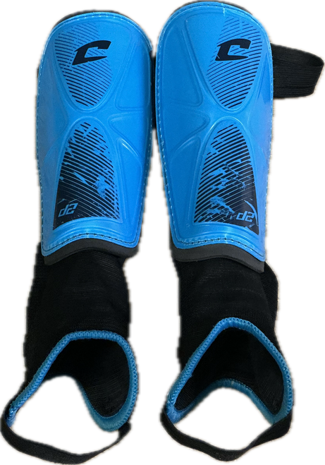 Vist Large View of Product Image Which is Used Champro Soccer Shin Guards Adult Royal Blue SM