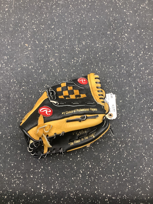 Vist Large View of Product Image Which is Used Rawlings PP224R BB/SB Glove RH Throw Black 11"