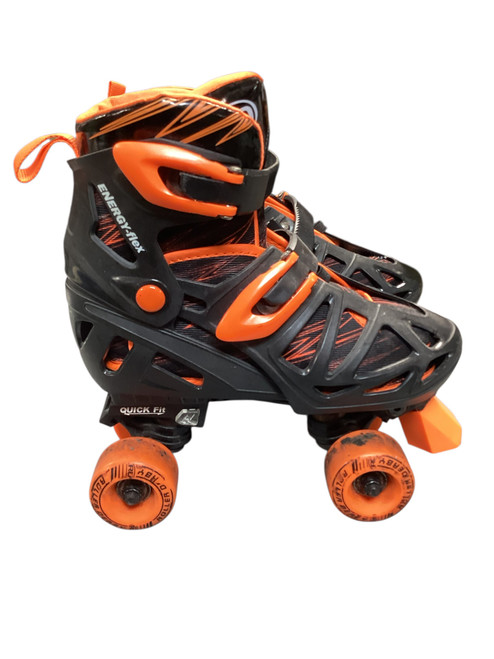 Vist Large View of Product Image Which is Used RollerDerby ENERGY FLEX 3-6 Junior Rec Fitness Skates Orange Adjustable