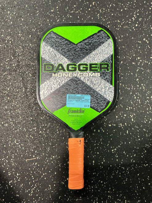 Vist Large View of Product Image Which is Used Franklin DAGGER HONEYCOMB Pickleball Racquet Green