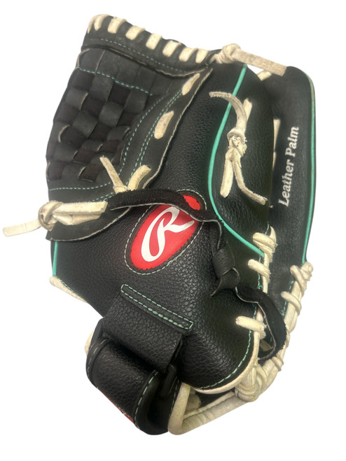 Vist Large View of Product Image Which is Used Rawlings WFP115MT BB/SB Glove RH Throw Black 11 1/2"