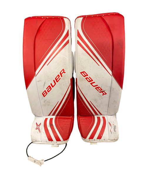 Vist Large View of Product Image Which is Used Bauer VAPOR 2X Goalie Leg Pads Inter White 30"