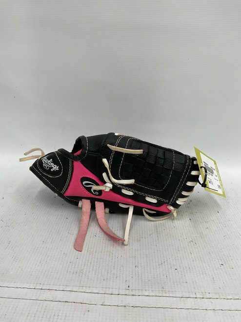 Vist Large View of Product Image Which is Used Rawlings PL91PP BB/SB Glove T-ball Black 9"