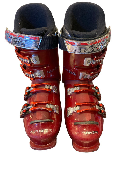 Vist Large View of Product Image Which is Used Lange RED Boys DH Ski Boot Red 225 MP - J04.5 - W5.5