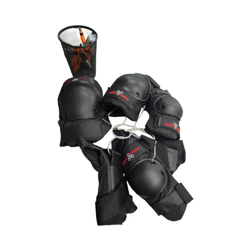 Vist Large View of Product Image Which is Used Triple Eight Inline Protective Set Black LG