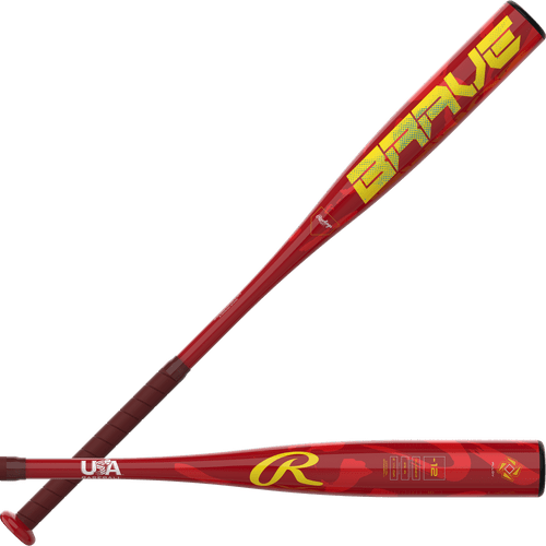 Vist Large View of Product Image Which is Used Rawlings BRAVE BB/SB USA 2 1/4 Bat Red 26"