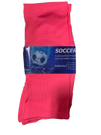 Vist Large View of Product Image Which is Used SUNEW SOCCER SOCKS ADULT Soccer Socks Neon Pink MD
