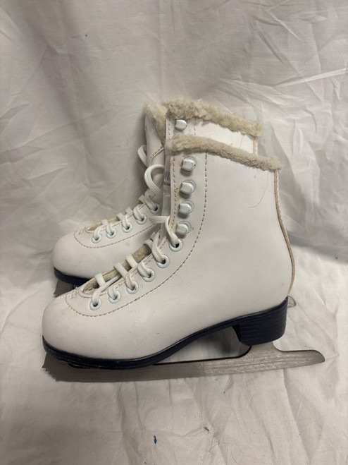 Vist Large View of Product Image Which is Used Jackson CAMEO Girls Figure Skate White Youth 13.0