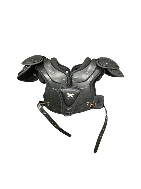 Vist Large View of Product Image Which is Used Xenith FLYTE FB Shoulder Pads Black LG